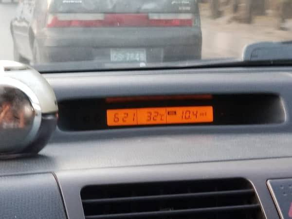 Suzuki swift jdm dashboard fuel average clock and temperature sensor - autokings.pk